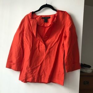 MARC BY MARC JACOBS linen blouse shirt tunic orang